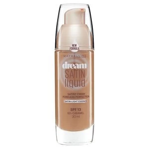 Maybelline Dream Satin Liquid Foundation 60 Caramel 30ml Nude