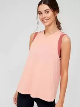 Nike Yoga Graphic Tank Top - Dark Pink, Dark Pink Size XS Women