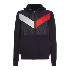 Tommy Hilfiger Mix Media Zip Through Hoody - Blue