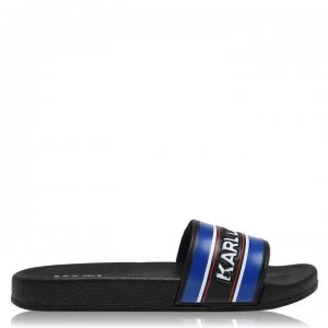 Karl Lagerfeld Striped Sliders - Black/BlueM58