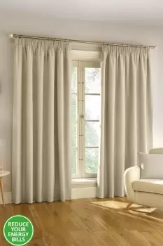 Harvard 100% Blackout, Thermal, Linen Look Tape Top Pair of Curtains