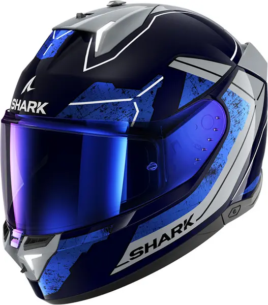 Shark SKWAL i3 Rhad Blue Chrom Silver BUS Full Face Helmet XL