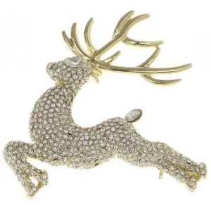 Pave Reindeer Brooch