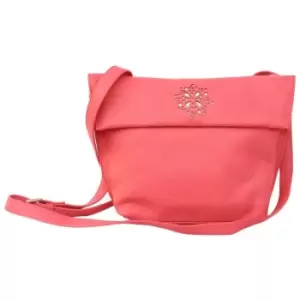 Womens/Ladies Heather Laser Cut Detail Handbag (One size) (Coral) - Eastern Counties Leather