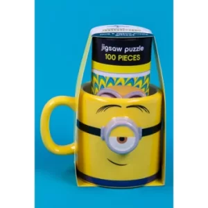 Minions Shaped Mug and Puzzle Set