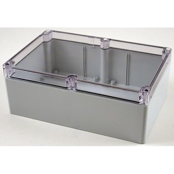 Hammond 1554VA2GYCL Watertight PC Enclosure Clear Lid 240 x 160 x ...