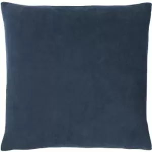 Furn Kobe Soft Faux Velvet Cushion Cover, Navy, 50 x 50 Cm