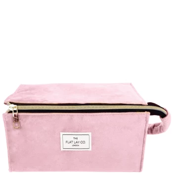 The Flat Lay Co. Open Flat Box Bag - Pink Velvet