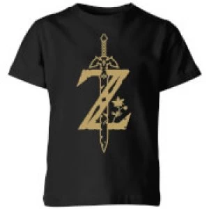 Nintendo The Legend Of Zelda Master Sword Kid's T-Shirt - Black - 9-10 Years