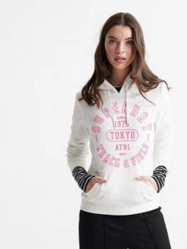 Superdry Track & Field Hoodie - Cream, Size 8, Women