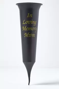 Mum 'In Loving Memory' Flute Spike Flower Vase Grave Pot