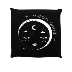 Grindstore Moon Child Celestial Filled Cushion (One Size) (Black/White)