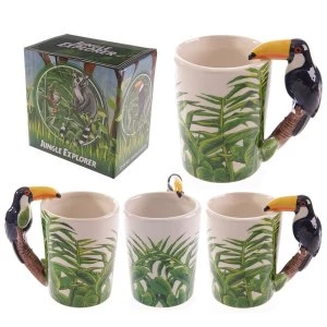 Jungle Mug with Toucan Shaped Handle