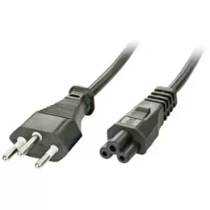 LINDY Current Cable [1x Switzerland plug - 1x C5 Mickey Mouse socket] 2m Black