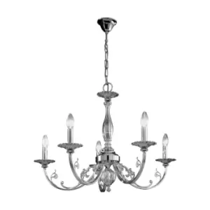 Pisani Multi Arm Chandeliers 5 Light Chrome