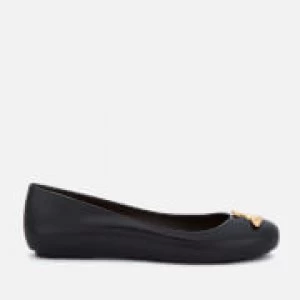 Vivienne Westwood for Melissa Womens Space Love 20 Ballet Flats - Black/Gold Orb - UK 3