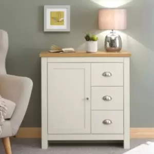 Lancaster Sideboard Cream 1 Door 2 Shelves 3 Drawers