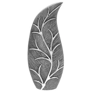 Leaf Slender Vase Gunmetal Small