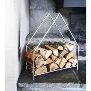 Ivyline Modern Pewter Log Holder