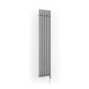 Terma Rolo Room Vertical Electric Designer Radiator, Salt N Pepper (W)370mm (H)1800mm