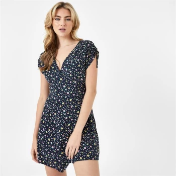 Jack Wills Eastbourne Wrap Mini Dress - Blue