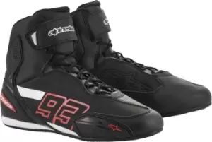 Alpinestars MM93 Austin Motorcycle Shoes, black-white-red, Size 38, black-white-red, Size 38