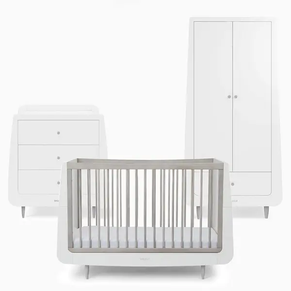 SnuzKot Skandi 3 Piece Nursery Furniture Set 'Silver Birch'