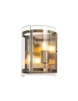 Wall Light, 2 Light E27, Antique Brass