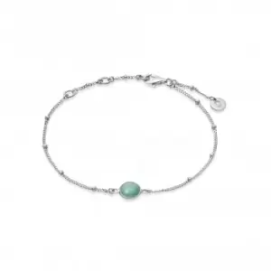 Amazonite Healing Stone Bobble Silver Bracelet HBR1003_SLV