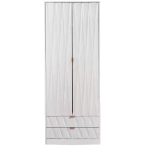 Ice 2 Drawer Wardrobe - White