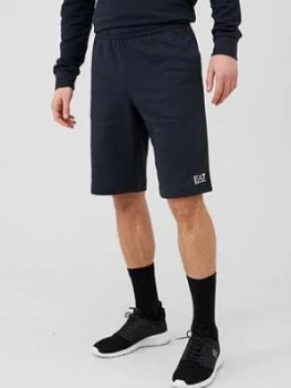 Emporio Armani EA7 Core ID Logo Jersey Shorts Navy Size L Men