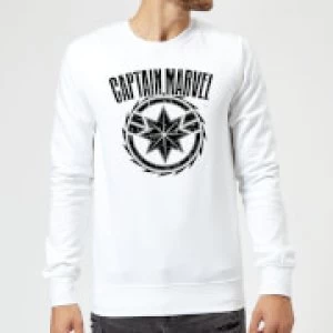 Captain Marvel Logo Sweatshirt - White