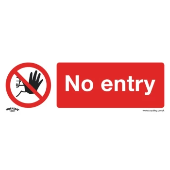 Safety Sign - No Entry - Rigid Plastic