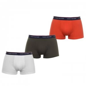 Tommy Bodywear 3 Pack Premium Essential Trunks - Grape/Fi/Wht