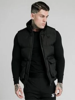 Siksilk Gilet, Black, Size 2XL, Men