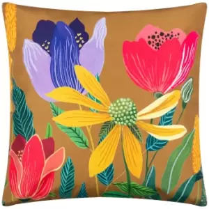 House of Bloom Celandine Outdoor Cushion Saffron, Saffron / 43 x 43cm / Polyester Filled