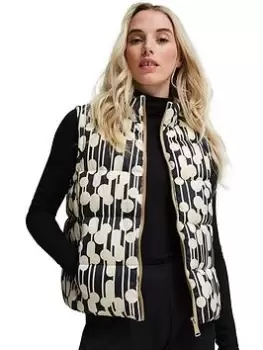 Regatta X Orla Kiely Reversible Body Warmer - Black/Cream , Black/Cream, Size 10, Women