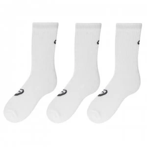 Asics Crew Socks 3 Pack Junior Boys - White