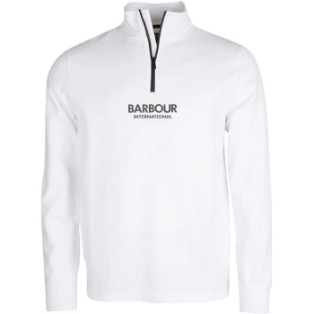 Barbour International Transmission Half Zip Sweatshirt - White