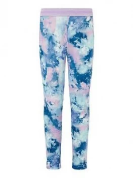 Monsoon Girls Tie Dye Print Legging - Blue