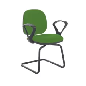 Dams MTO Jota Fabric Visitors Chair with Fixed Arms - Madura Green