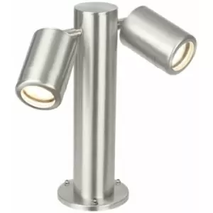 Loops - IP65 Twin Outdoor Lamp Post Bollard Light Adjustable GU10 Marine Grade Steel