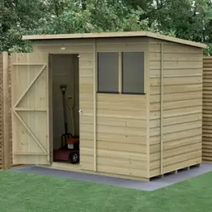 7' x 5' Forest Beckwood 25yr Guarantee Shiplap Pressure Treated Pent Wooden Shed (2.26m x 1.7m)