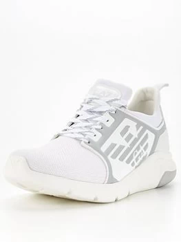 Emporio Armani EA7 A Racer Reflex Runner Trainers White Size 8 Men