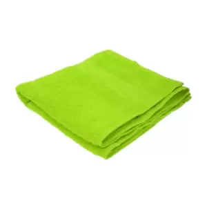 Jassz Plain Towel 50cm 100cm (350 GSM) (Pack of 2) (One Size) (Bright Green)