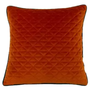 Quartz Quilted Cushion Jaffa Orange/Teal, Jaffa Orange/Teal / 45 x 45cm / Cover Only