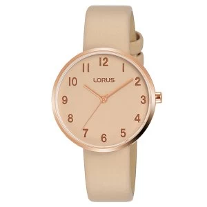 Lorus RG220SX9 Ladies Beige Dial And Leather Strap Watch