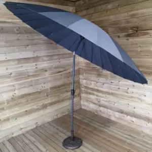 Koopman - 3.25m Aluminium Parasol Grey with Crank & Tilt Mechanism for Garden or Patio