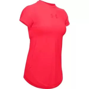 Under Armour Breathe Luxe T Shirt Womens - Red