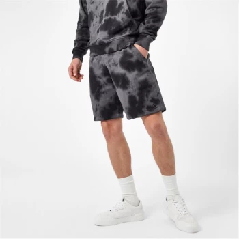 Jack Wills Balmore Pheasant Sweat Shorts - Black Tie Dye